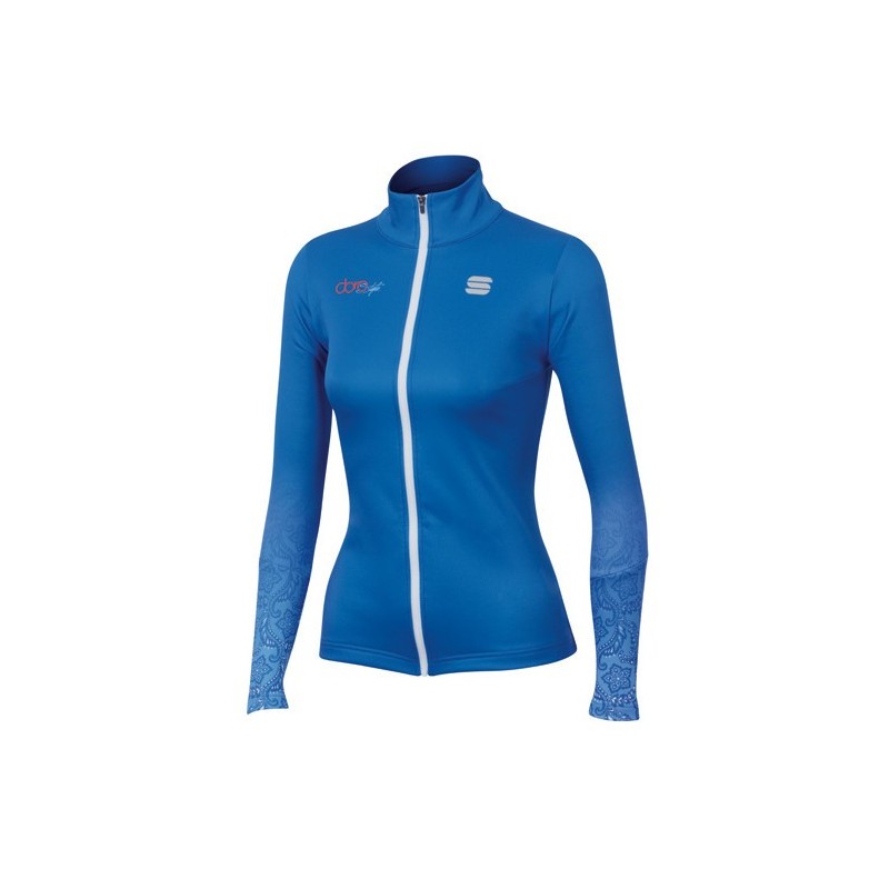 тёплая кофта Sportful Doro Rythmo Jersey сине-голубая тёплая кофта Sportful Doro Rythmo Jersey сине-голубая